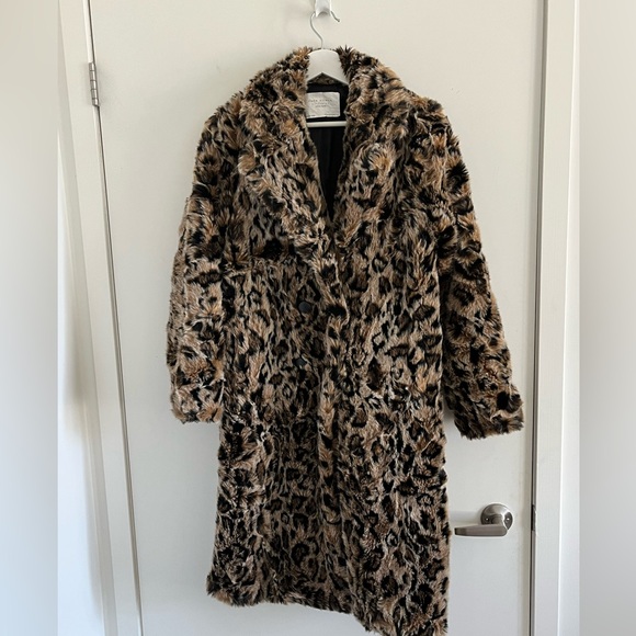 Zara Leopard Faux Fur Jacket - Picture 3 of 16